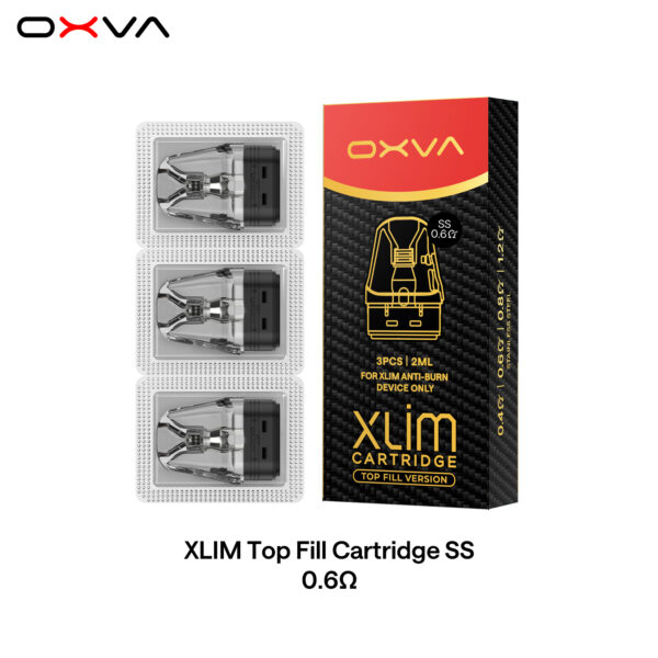 XLIM Top Fill Cartridge SS 0.6Ω 02 OXVA Xlim Pro 2 DNA 小蠻牛 – 全球首款 DNA 驅動 Pod 裝置