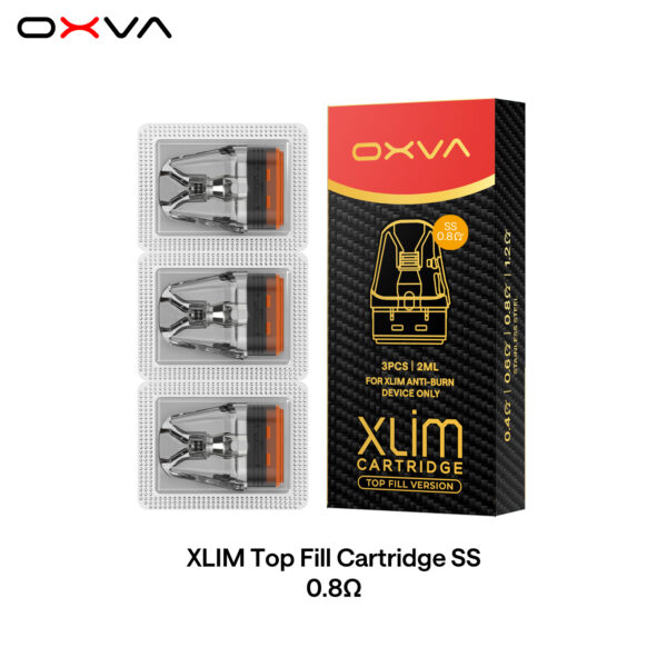 XLIM Top Fill Cartridge SS 0.8Ω 02 OXVA Xlim Pro 2 DNA 小蠻牛 – 全球首款 DNA 驅動 Pod 裝置